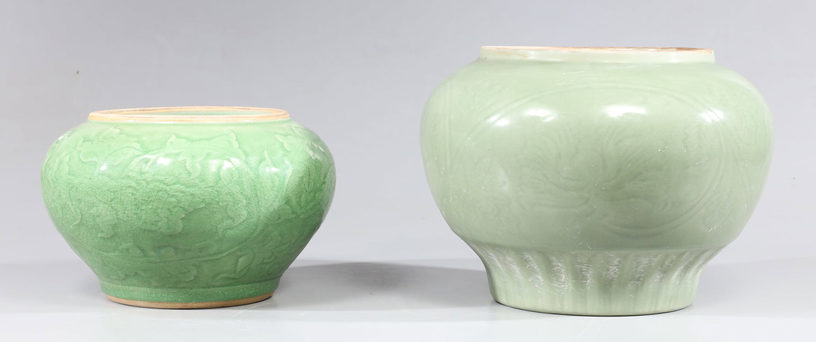 Group of Two Chinese Ceramic Celadon Glaze Bowls (1 of 3)