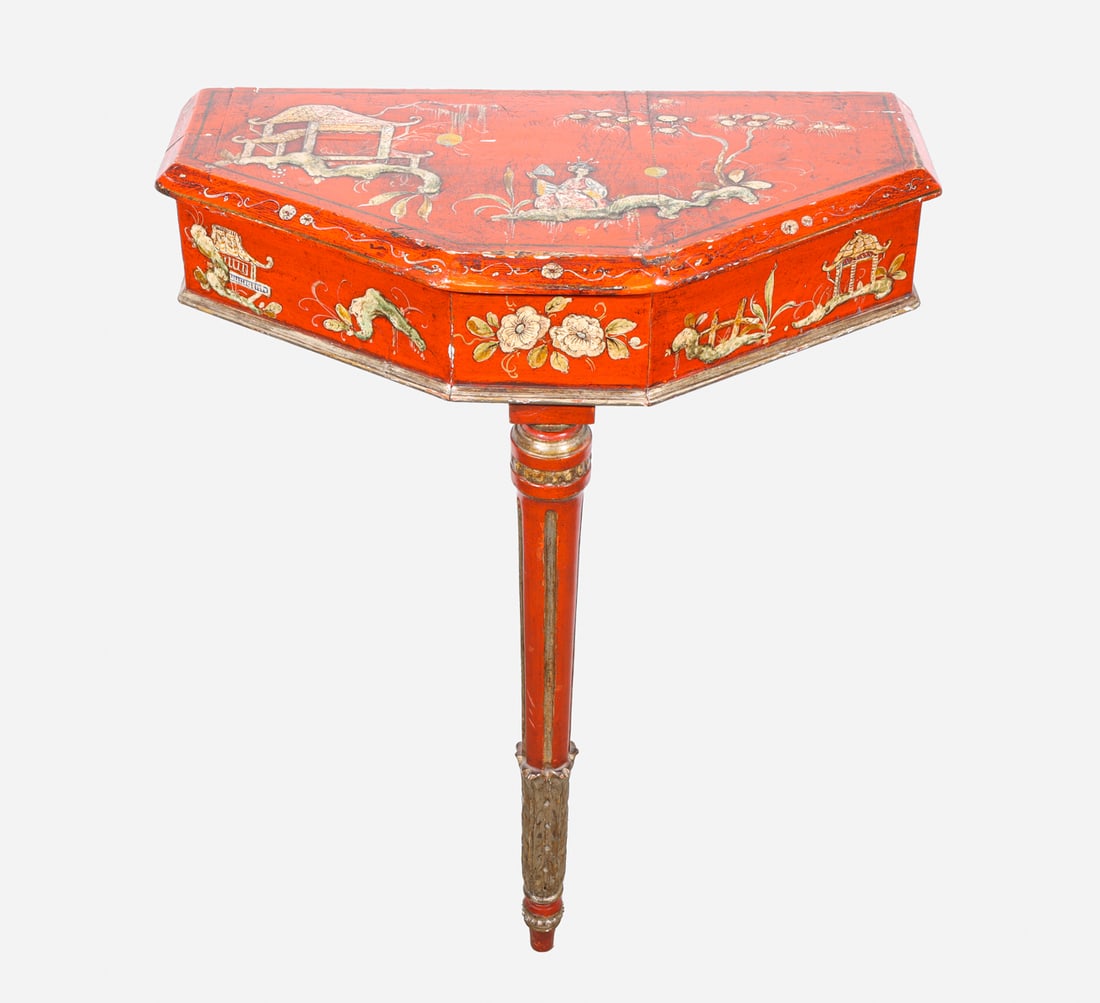 Antique Chinoiserie Demilune Table (1 of 3)
