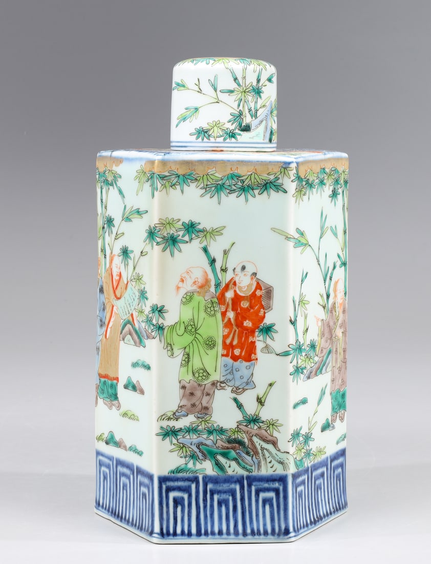 Chinese Enameled Porcelain Covered Tea Catty (1 of 4)