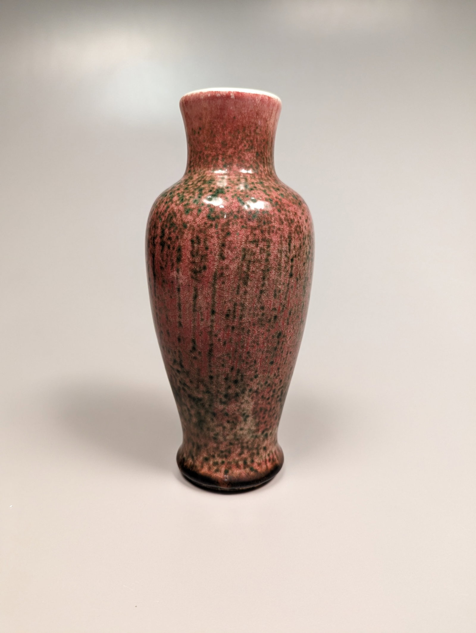 Qianlong-Style "Peach-bloom" Porcelain Vase (1 of 2)