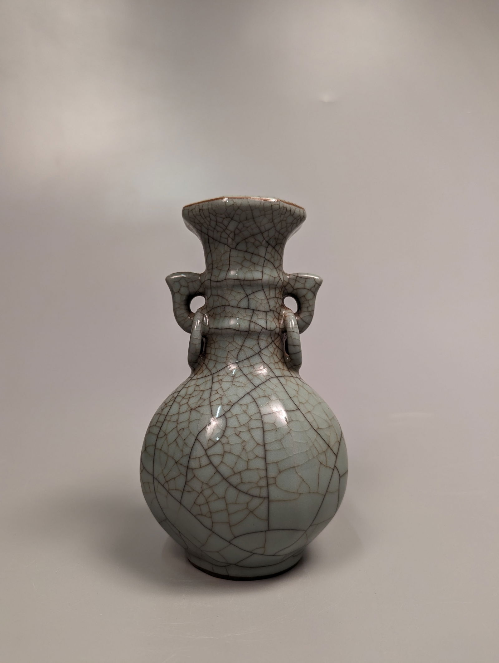 Song-Style Crackle Celadon Porcelain Vase (1 of 3)