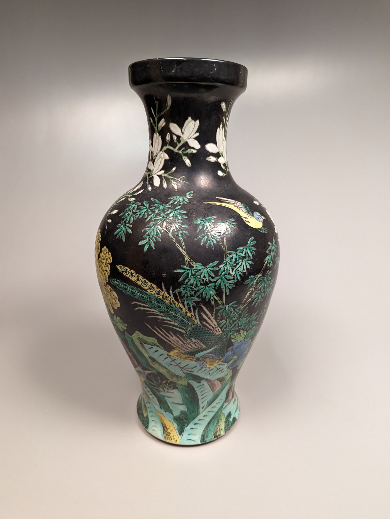 Tall Kangxi-Style Famille Verte Porcelain Vase (1 of 3)