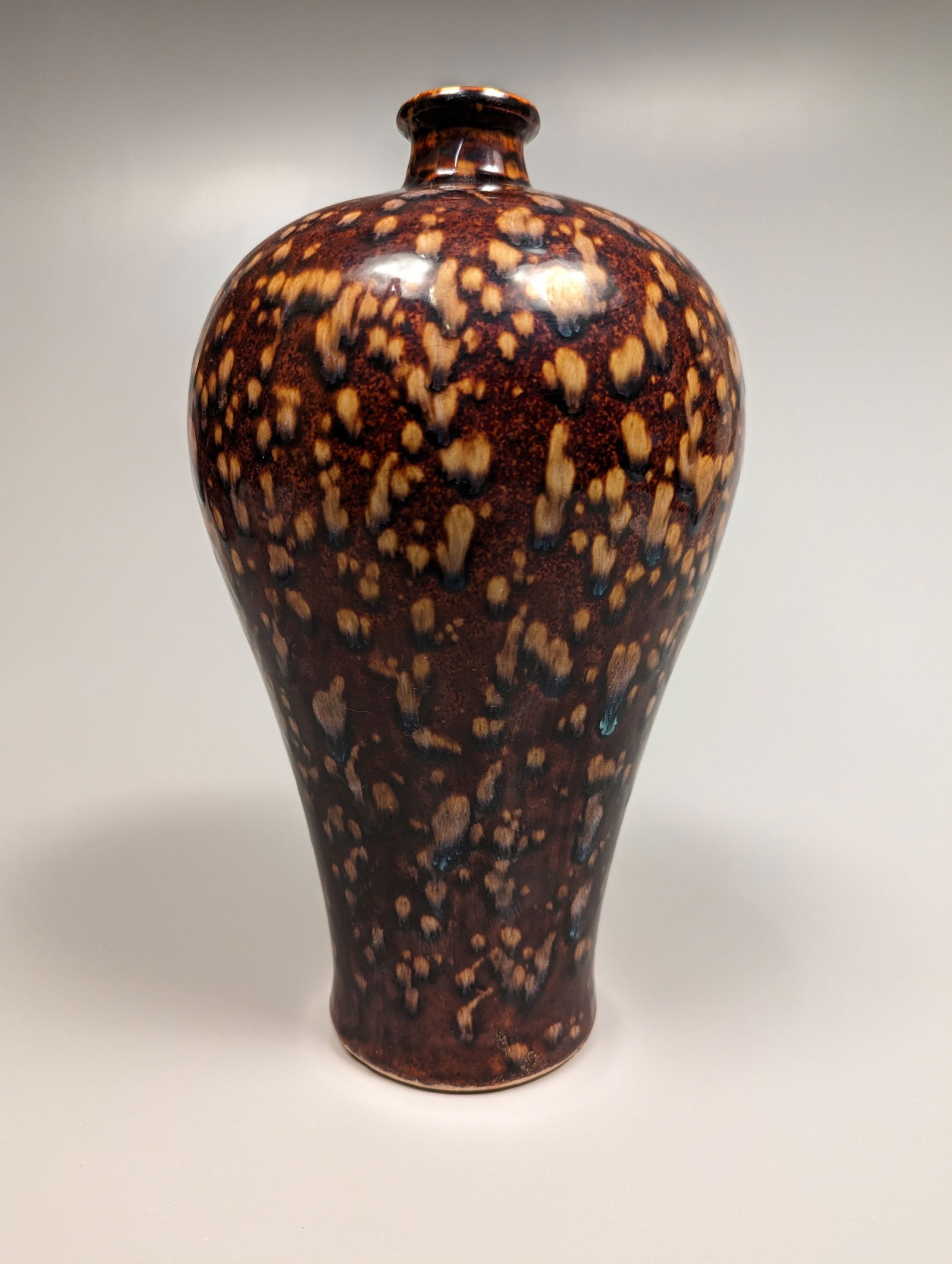 Yuan-Style "Tortoiseshell"-Glazed Meiping Vase (1 of 2)