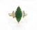 358: 18K GOLD, JADEITE & DIAMOND RING
