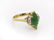 358: 18K GOLD, JADEITE & DIAMOND RING - 2