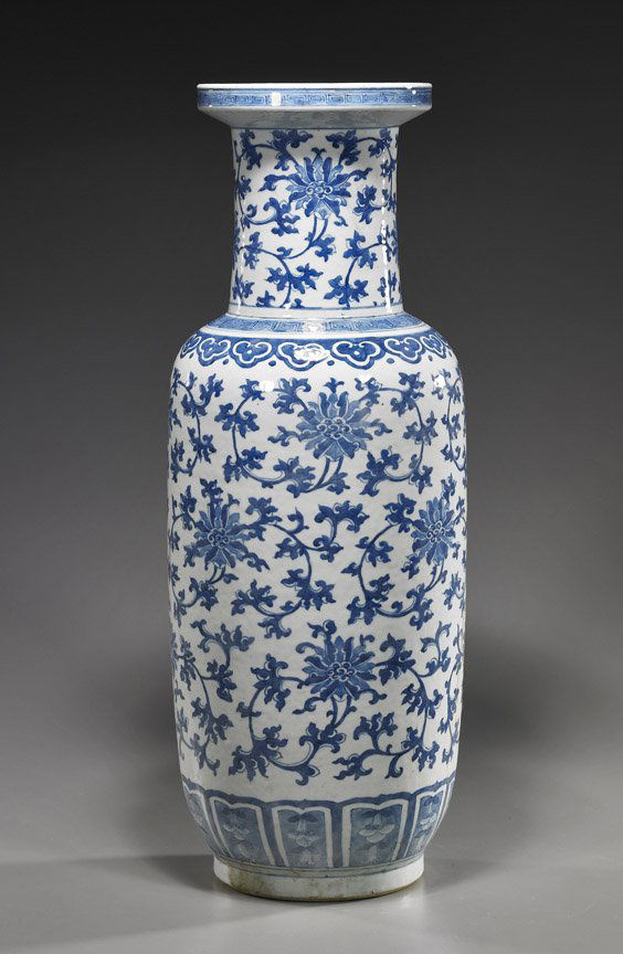 Tall Antique Chinese Blue & White Vase Nov 11, 2012 I.M. Chait