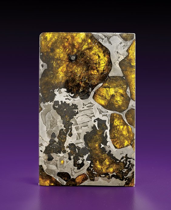 SPACE GEM METEORITE SLICE: SPACE GEM METEORITE SLICEPallasite, PMGFukang, Xinjiang Uygar, ChinaThe Fukang meteorite was discovered just over ten years ago, one of fewer than 1% of all meteorites that are classified as Pallasite