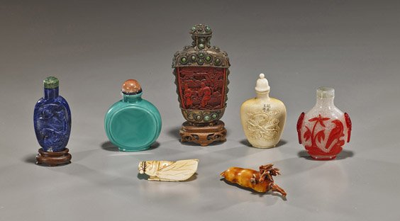 Group of 7 Chinese Snuff Bottles