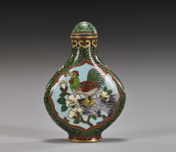 Chinese Cloisonné Enamel Snuff Bottle