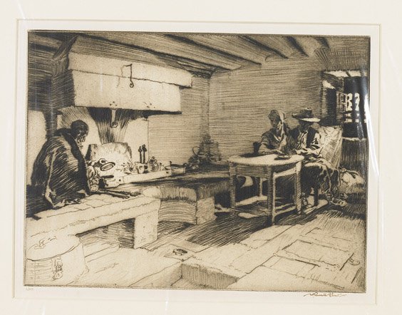 Dry Point Etching by Sir William Russell Flint