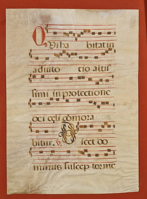 Vellum Antiphonal Musicript Leaf