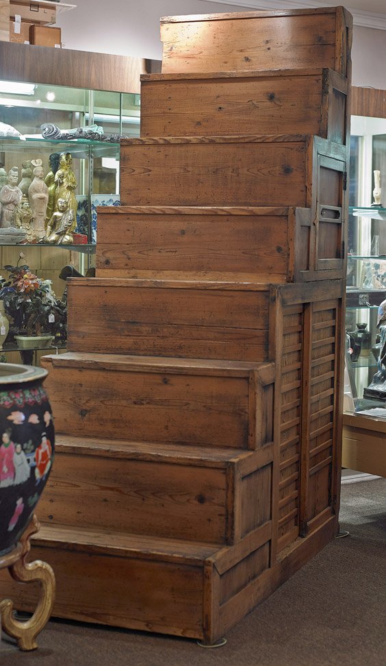 Massive Antique Japanese Step Tansu
