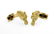 PAIR 18K GOLD CUFFLINKS: Horse Heads