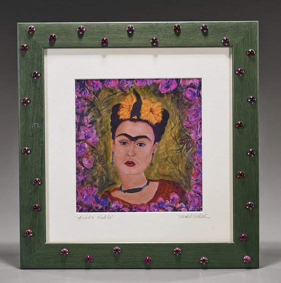 Two Various Signed Lithograph/ Prints: Two Various Signed Lithograph/ PrintsTwo various signed flatworks: "Destiny" lithograph by Joan Harris, depicting a seated nude and with Coco Chanel quote, artist's proof, pencil signed; and a colorfu