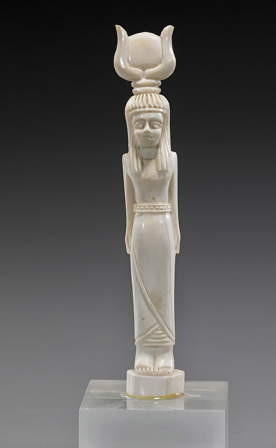 Old Egyptian Carved Ivory Goddess