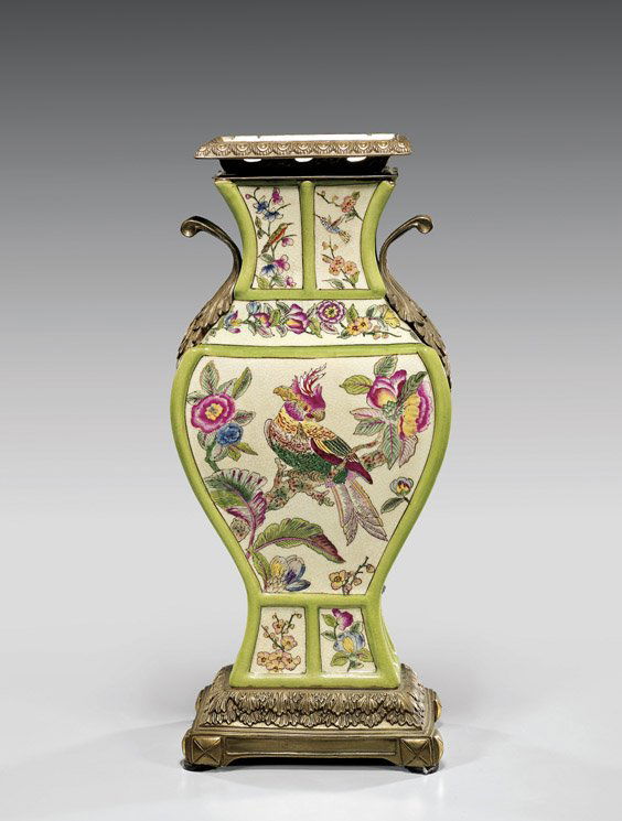 Brass Mounted Porcelain Vase by Castilian Sep 07, 2014 I.M. Chait