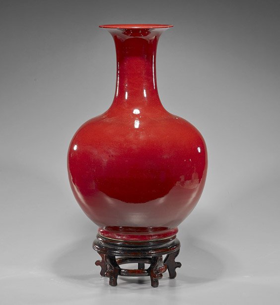 Chinese Red Monochrome Porcelain Vase
