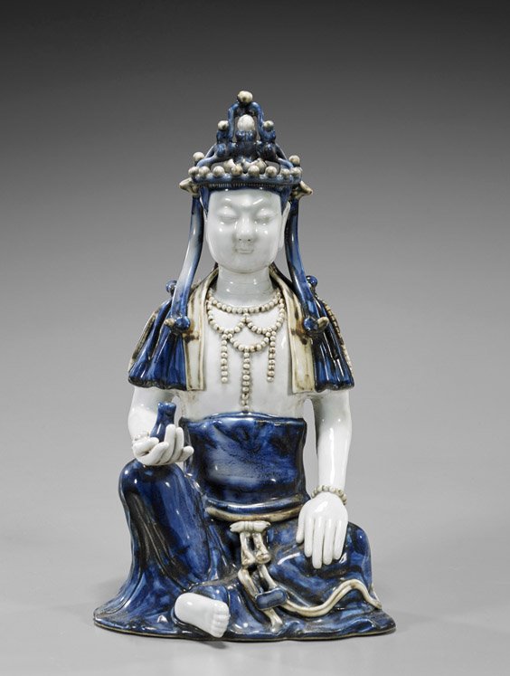 Chinese Blue & White Porcelain Guanyin (1 of 1)