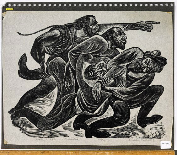 Linocut Print by Charles Surendorf (1 of 2)