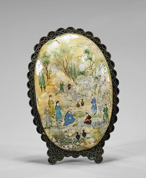 Antique Persian Mini Painting on a Shell (1 of 1)