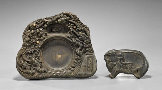 Two Chinese Carved Inkstones (1 of 2)