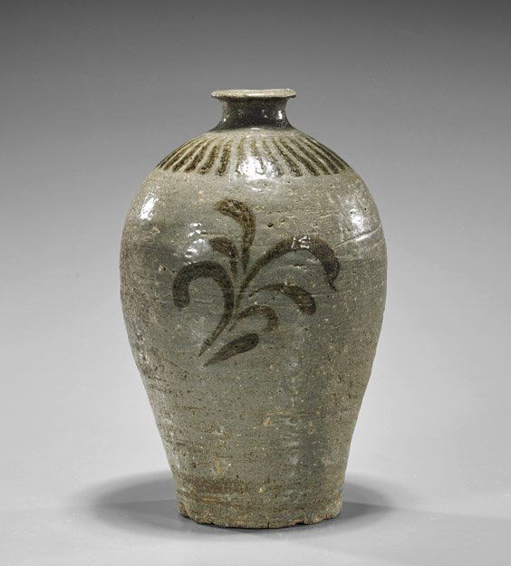 Korean Grey Glazed Ceramic Vase (1 of 1)