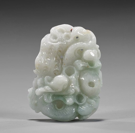Carved Jadeite Pendant: Dragon (1 of 1)