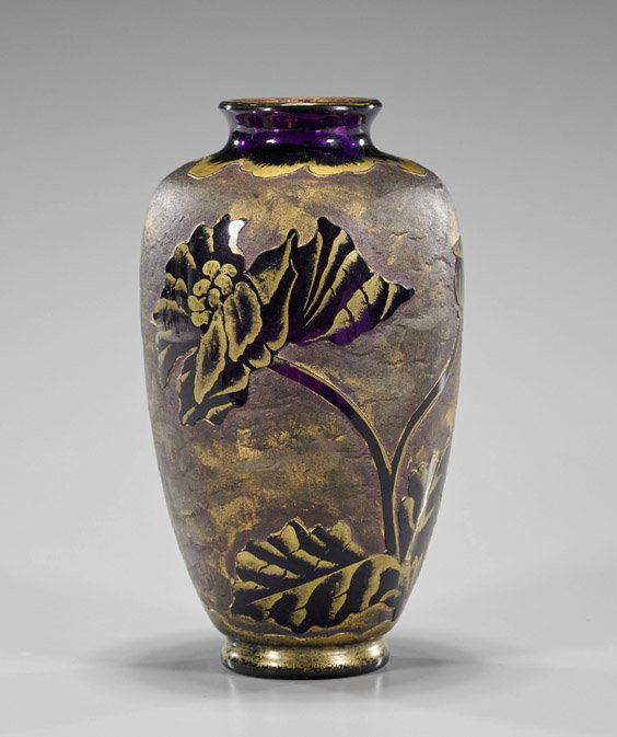 Antique Japanese Gilt Glass Vase (1 of 2)