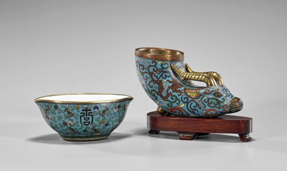 Two Ming-Style Cloisonné Enamels (1 of 1)
