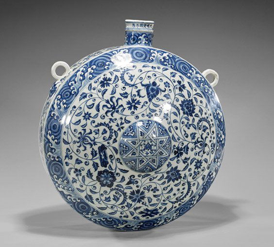 Large Ming-Style Porcelain Wall Vase (1 of 3)