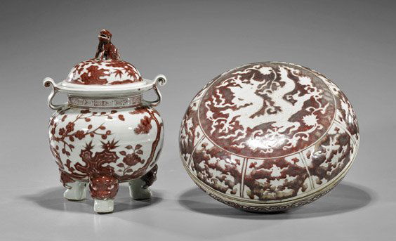 Two Copper Red Glazed Porcelains (1 of 1)