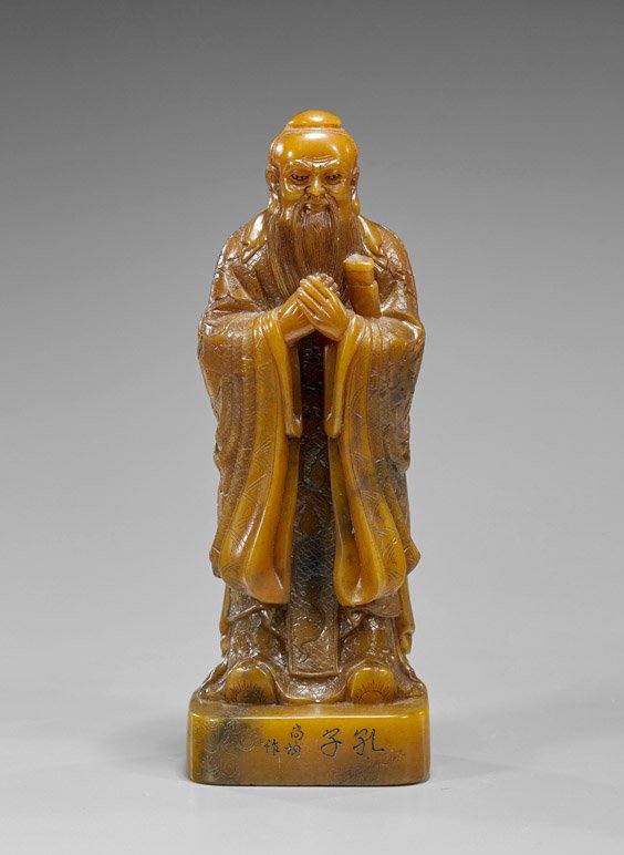 Chinese Carved Soapstone Sage (1 of 1)