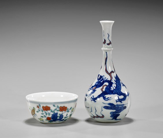 Chicken Cup & Bottle Vase (1 of 2)