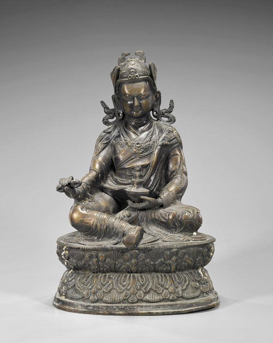 Sino-Tibetan Bronze Guru Rinpoche (1 of 2)
