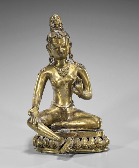 Large Indian Gilt Bronze Tara (1 of 1)