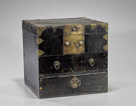 Old Chinese Wood Storage Box (1 of 2)