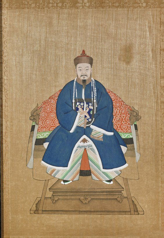 Two Chinese Prints: Portrait & Horses (1 of 2)