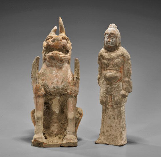 Two Tang Potteries: Earth Spirit & Warrior (1 of 1)