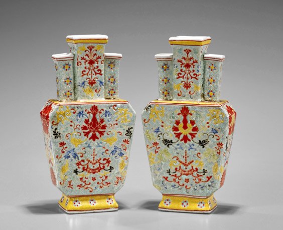Pair Yongzheng-Style Porcelain Vases (1 of 2)