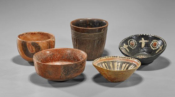 Five Pre-Columbian Pottery Bowls (1 of 1)