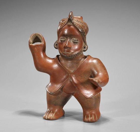 Pre-Columbian Colima Pottery Standing Figure (1 of 2)