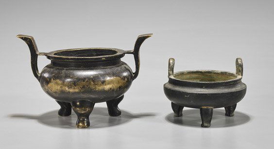 Two Ming-Style Bronze Tripod Censers (1 of 2)