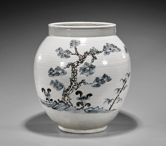 Large Korean Blue & White Vase (1 of 1)