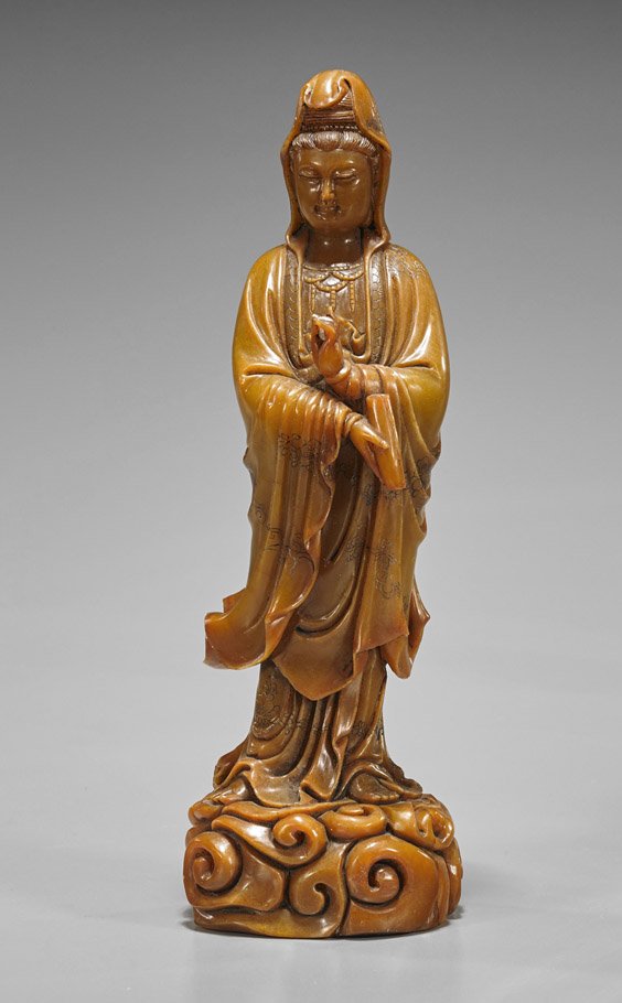 Chinese Carved Soapstone Guanyin (1 of 1)
