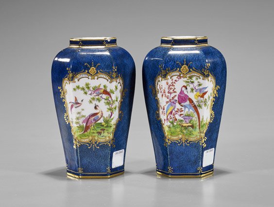 Pair Antique Heubach Porcelain Vases (1 of 2)