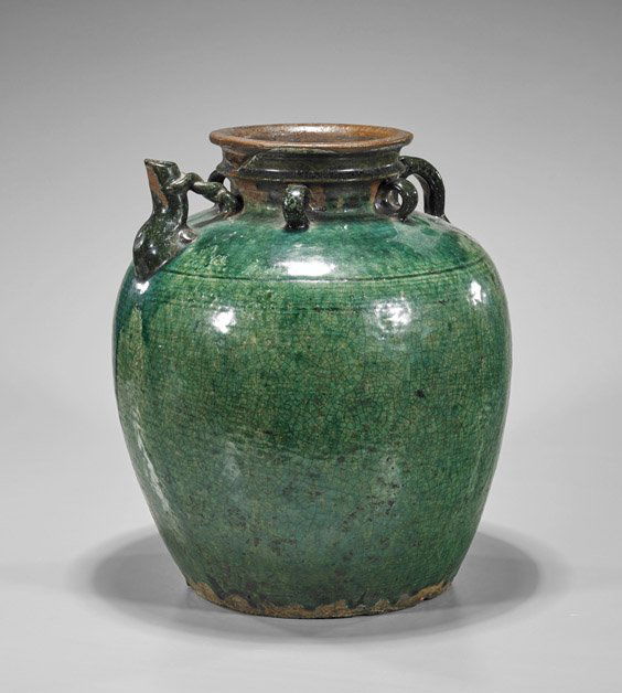 Antique Chinese Glazed Pottery Jug (1 of 1)
