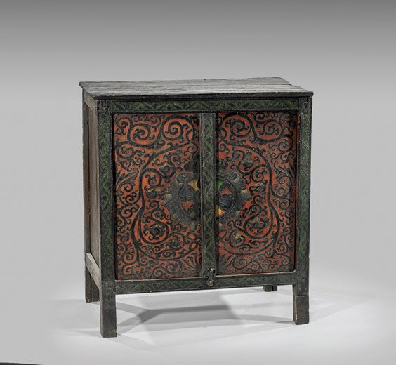 Antique Tibetan Monastery Cabinet (1 of 2)