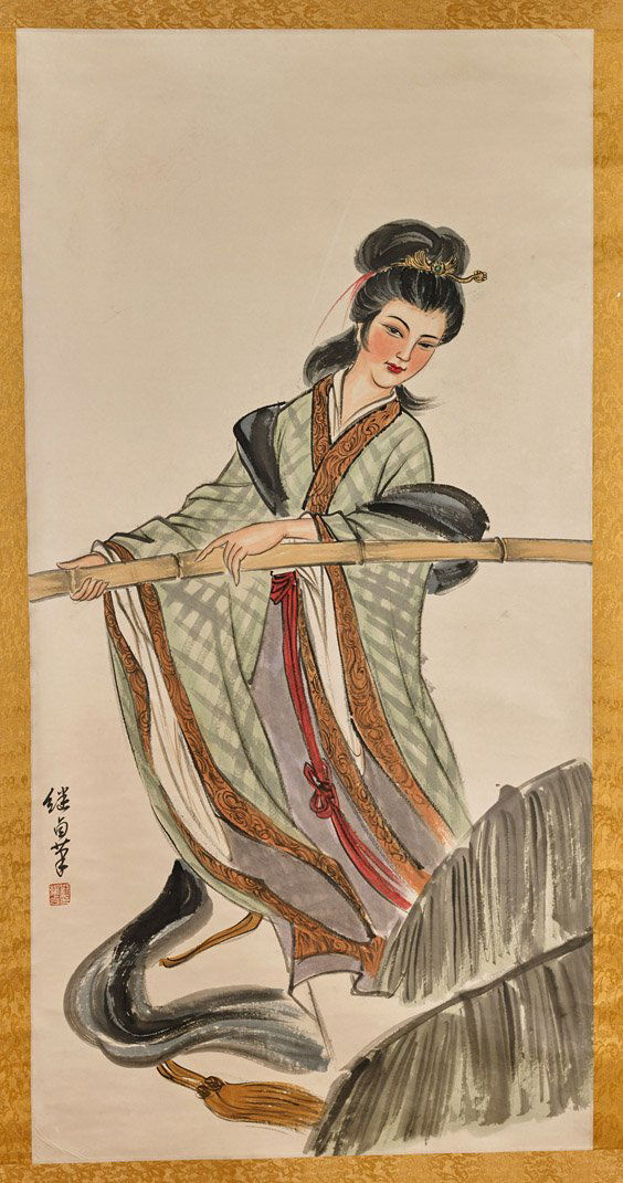 Two Chinese Paper Scrolls: Bamboo Forest (1 of 5)