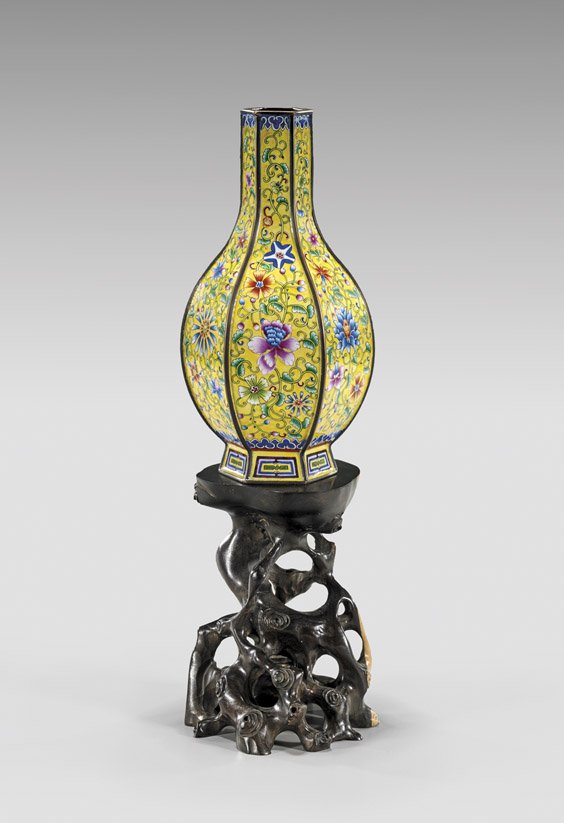 ENAMEL ON COPPER VASE (1 of 3)