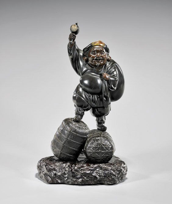 ANTIQUE JAPANESE BRONZE DAIKOKU (1 of 3)